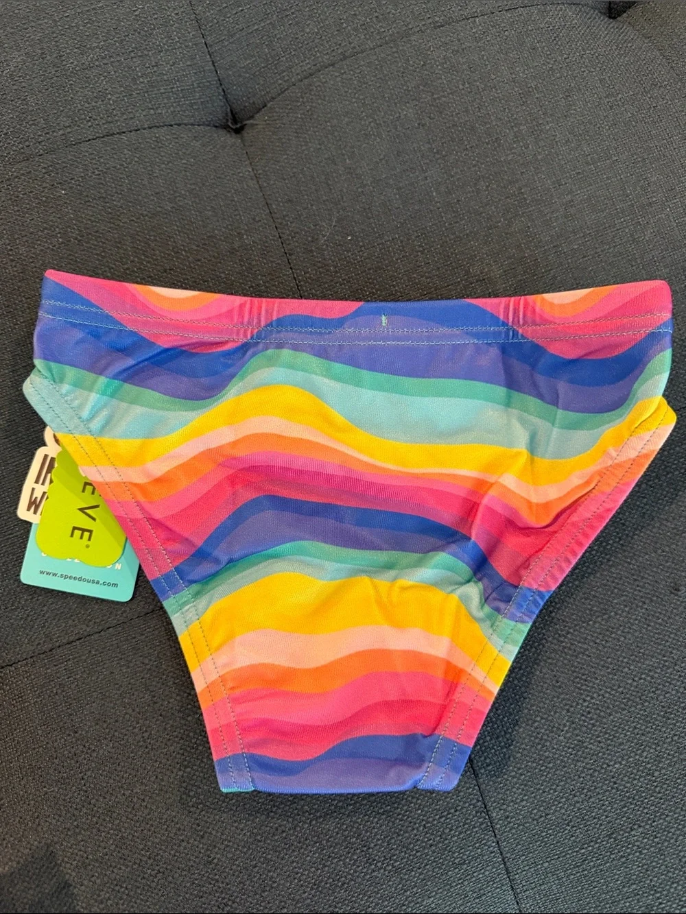 Speedo Youth Rainbow Wave Swim Brief - Multicolor NEW, Euro  waist 24 and 26